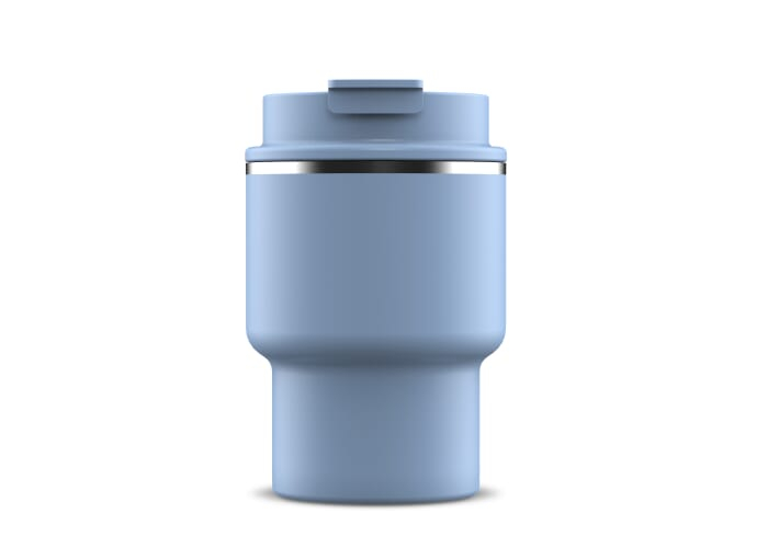 Mug promotionnel 280ml en acier recyclé T-mug Bleu clair